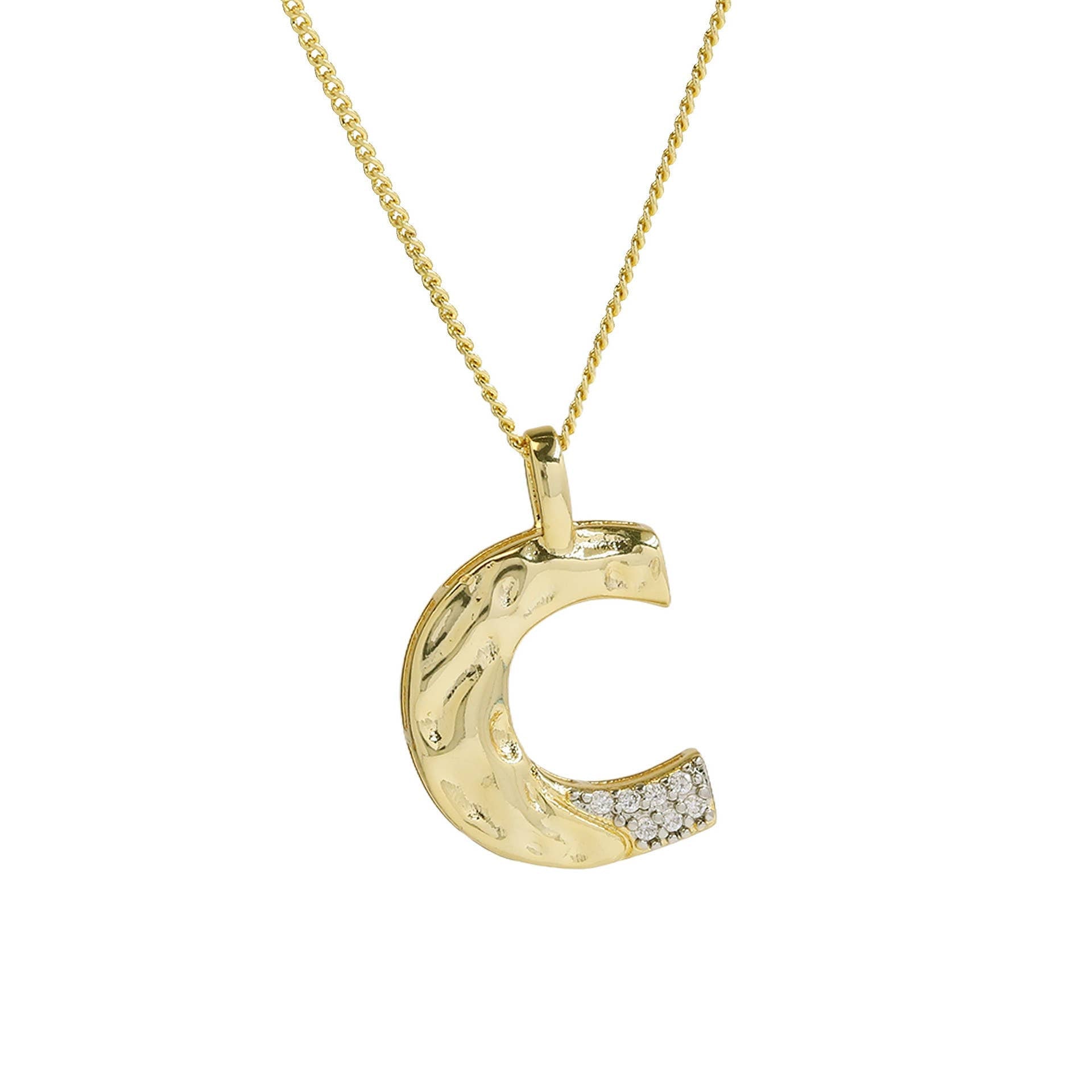 Mixed Metal Initial Necklace