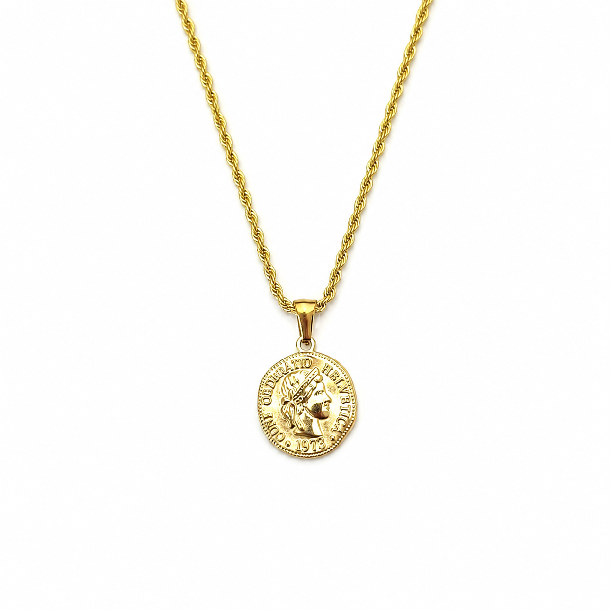 Vintage Coin Necklace Water Resistant
