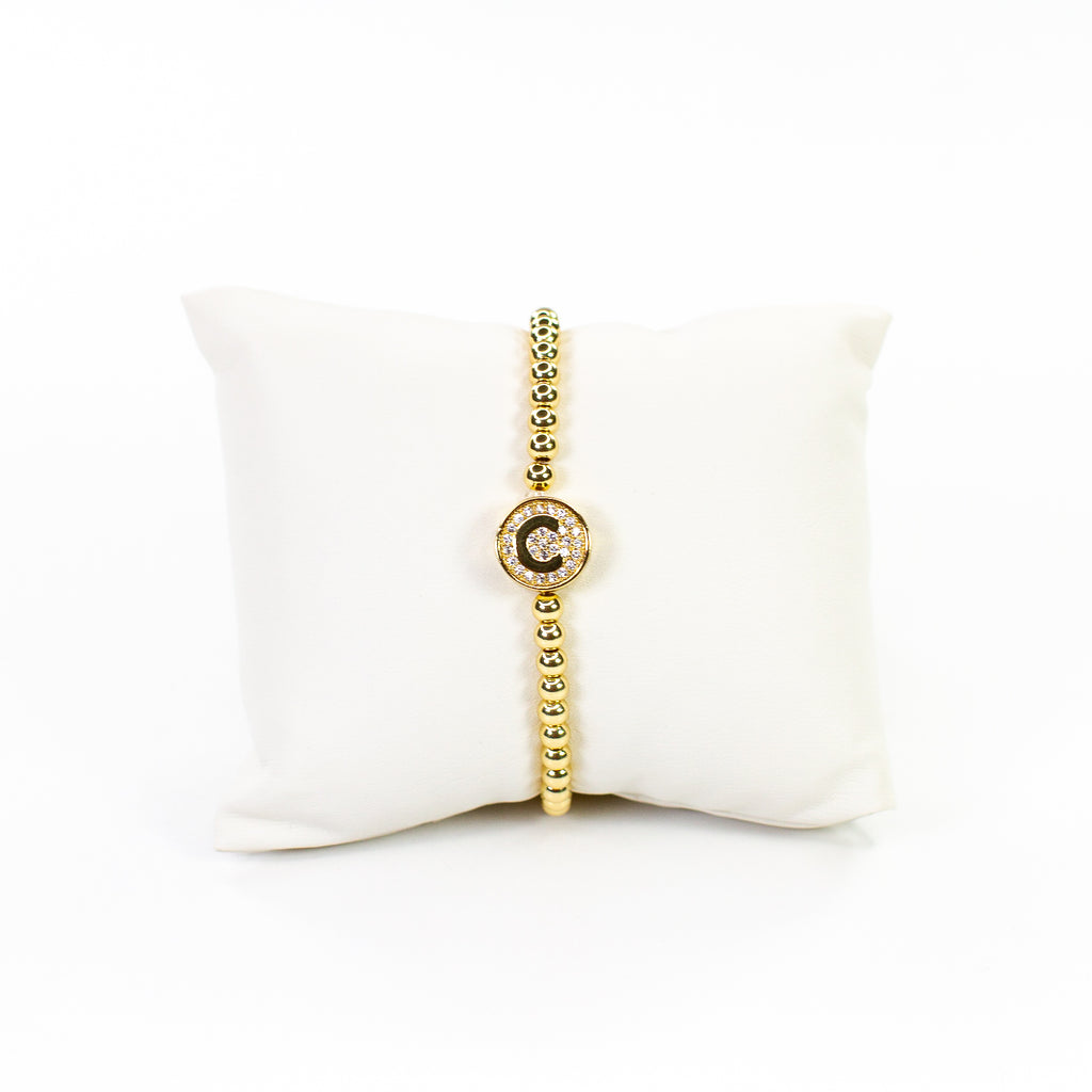 Cz Initial bracelet