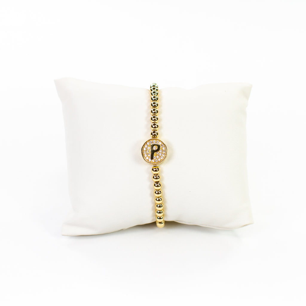 Cz Initial bracelet
