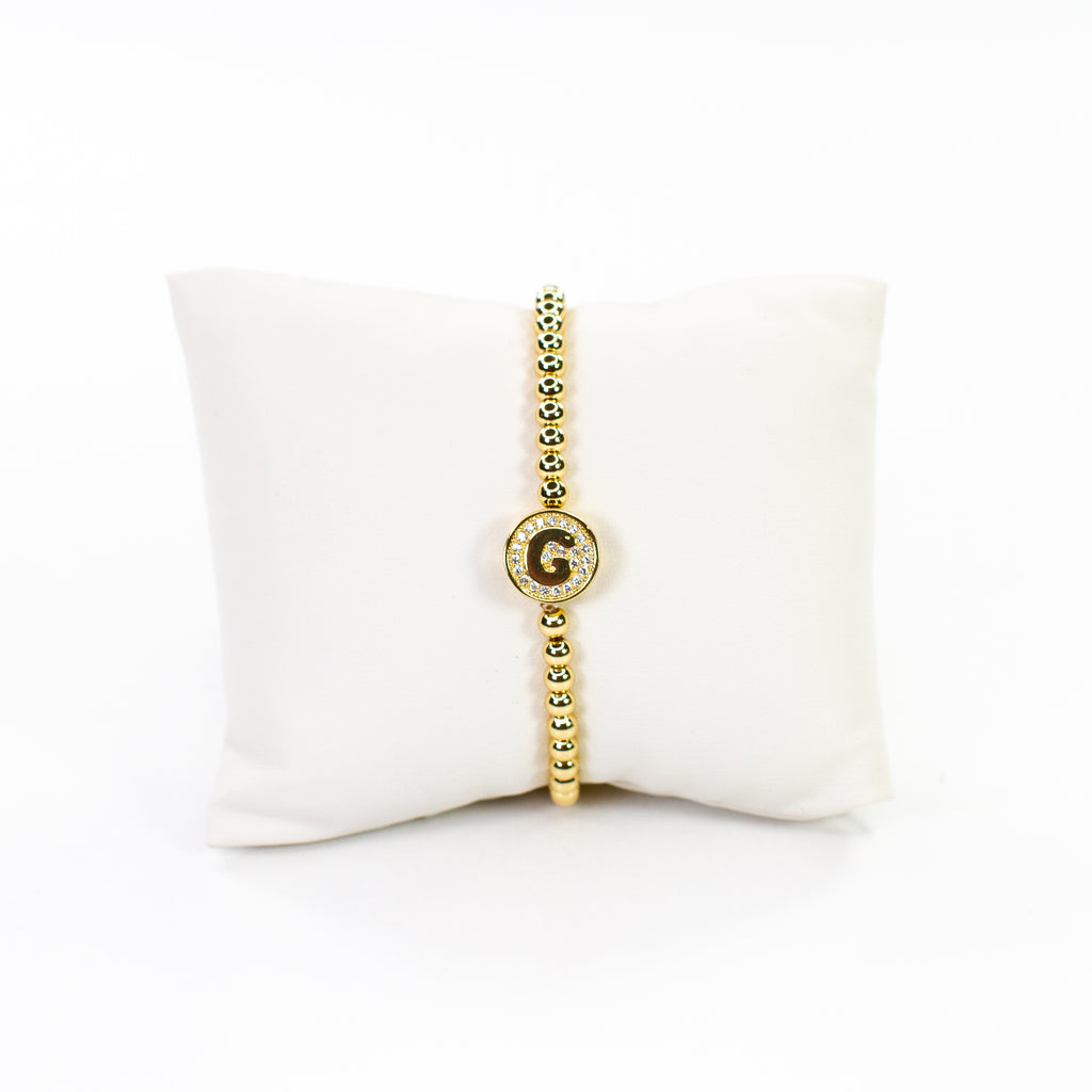 Cz Initial bracelet