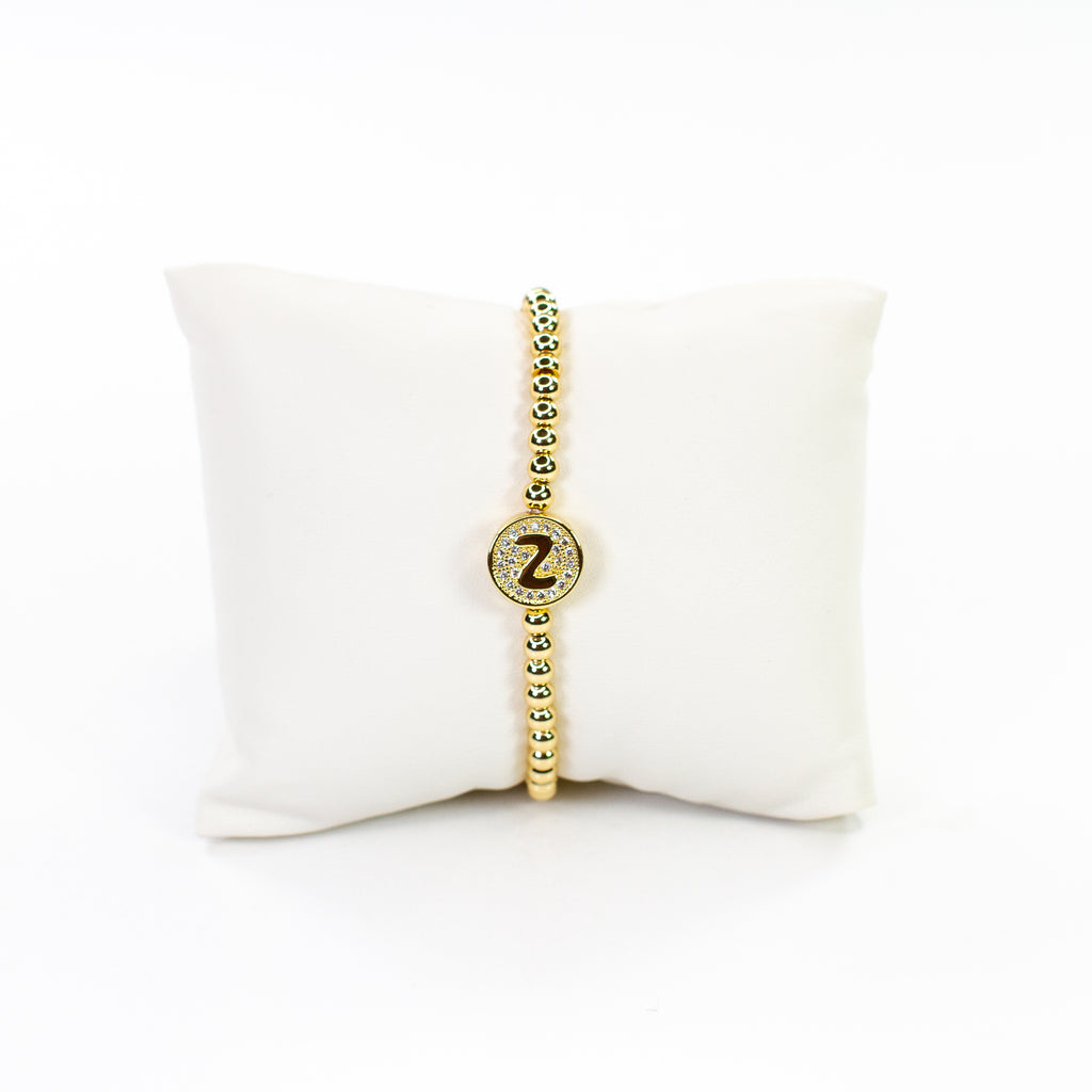 Cz Initial bracelet