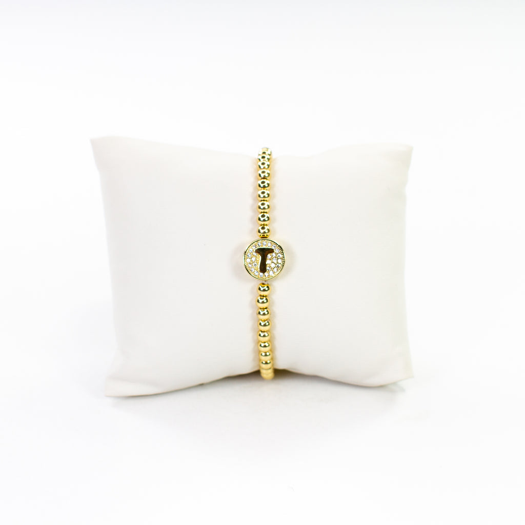 Cz Initial bracelet