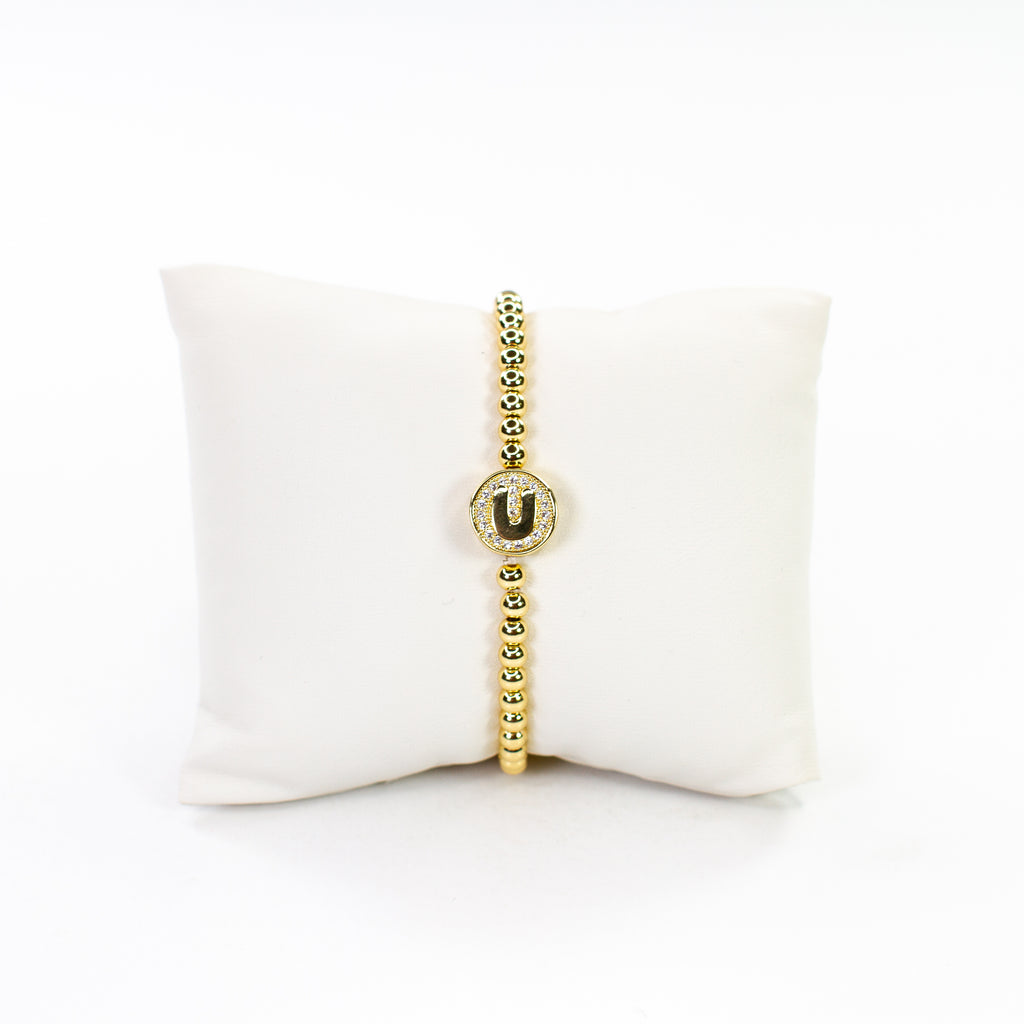 Cz Initial bracelet
