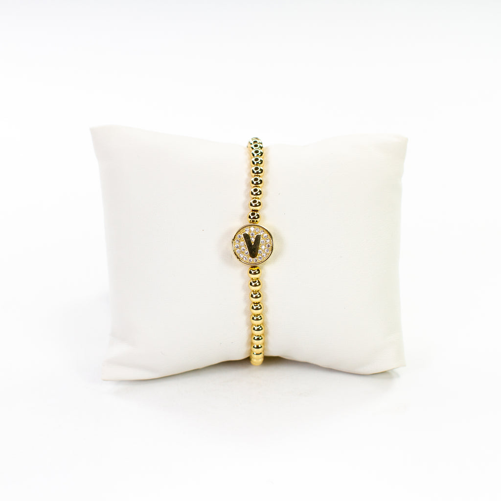 Cz Initial bracelet