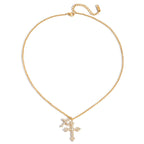 Duo Cross Necklace Water Resistant