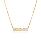 Sweetheart CZ Bar Necklace Water Resistant