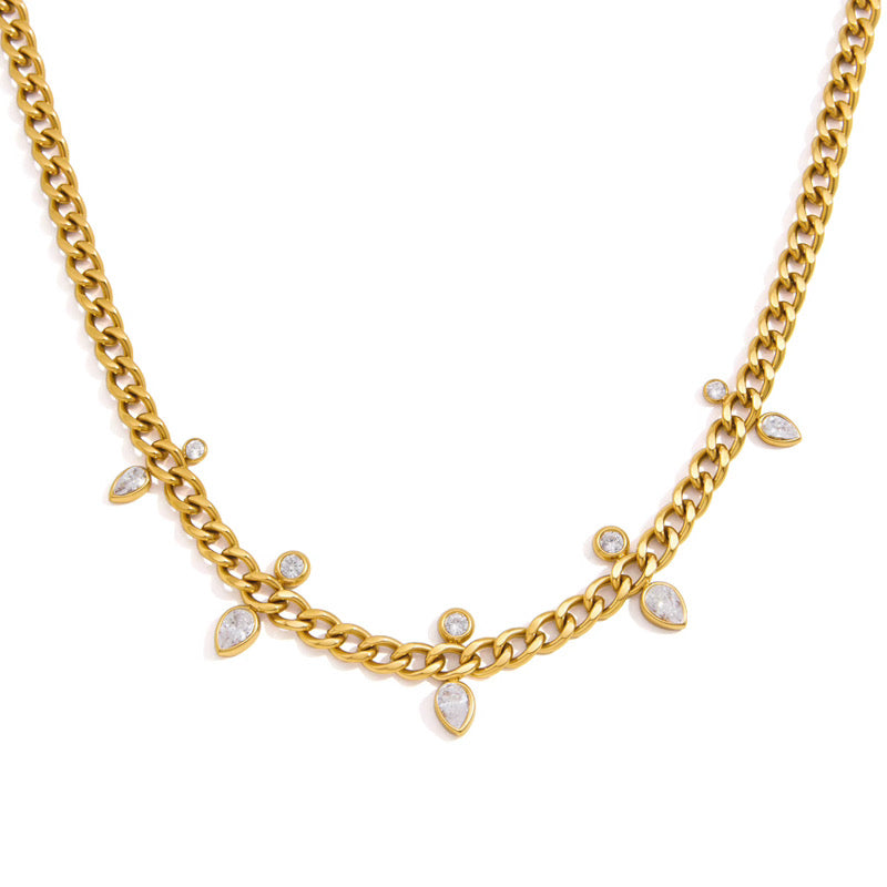 Lennox CZ Necklace Water Resistant