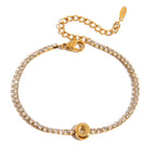 Initial Tennis Bracelet Water Resistant