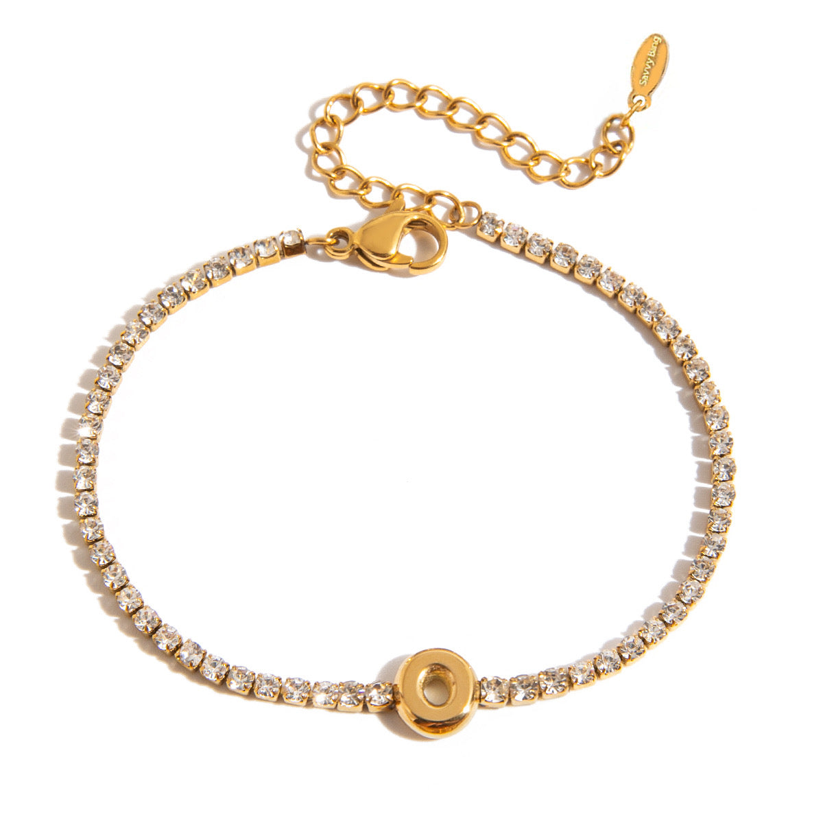 Initial Tennis Bracelet Water Resistant