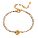 Initial Tennis Bracelet Water Resistant
