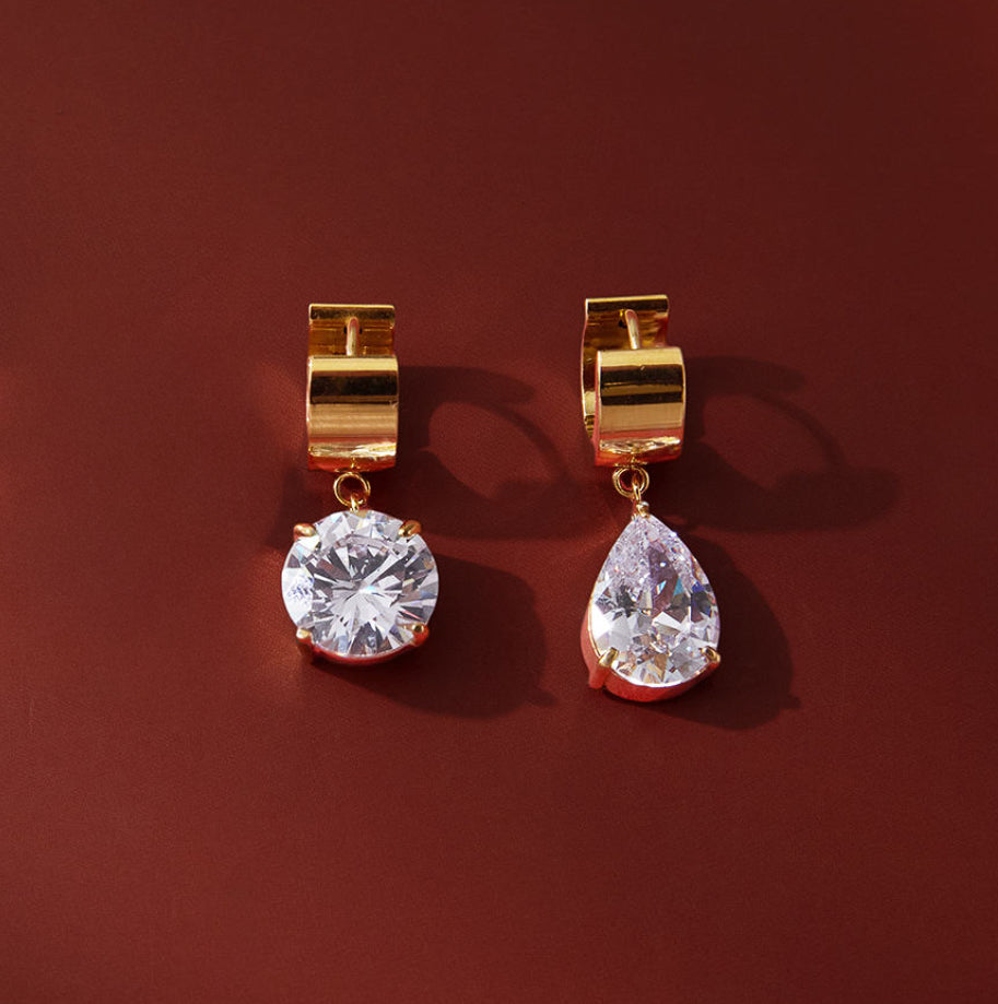 Pear Huggie Earrings Water Resistant