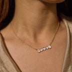 Sweetheart CZ Bar Necklace Water Resistant