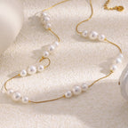 Luna Trio Pearl Necklace Water Resistant