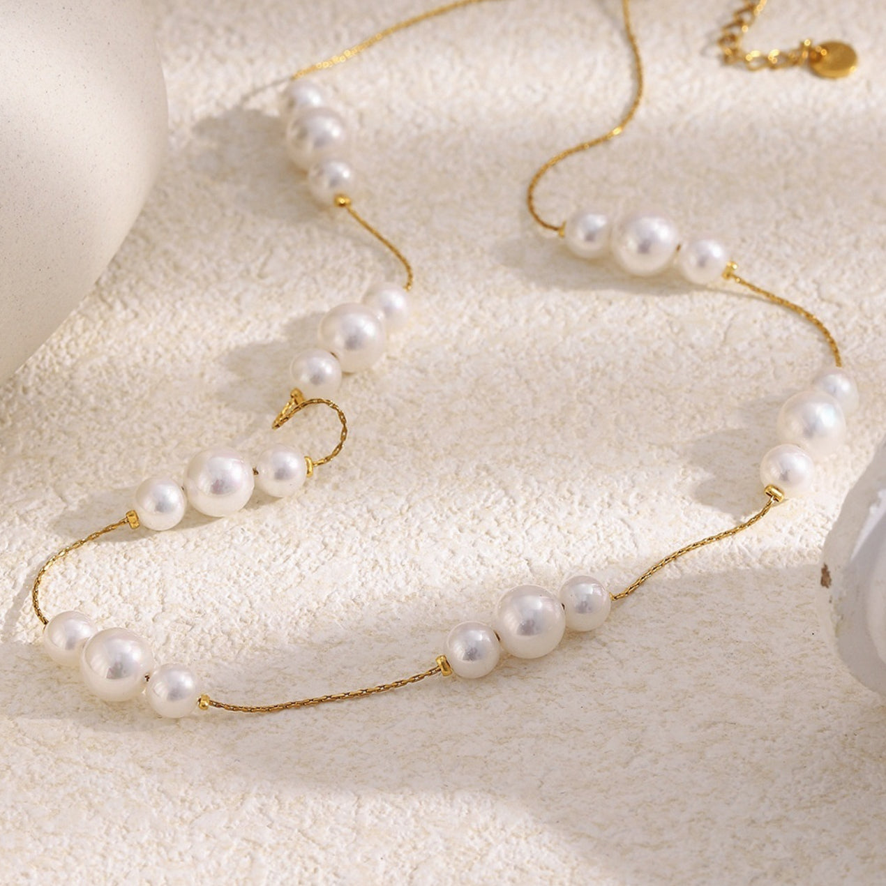Luna Trio Pearl Necklace Water Resistant