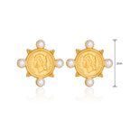Pearl Coin Earrings Water Resistant