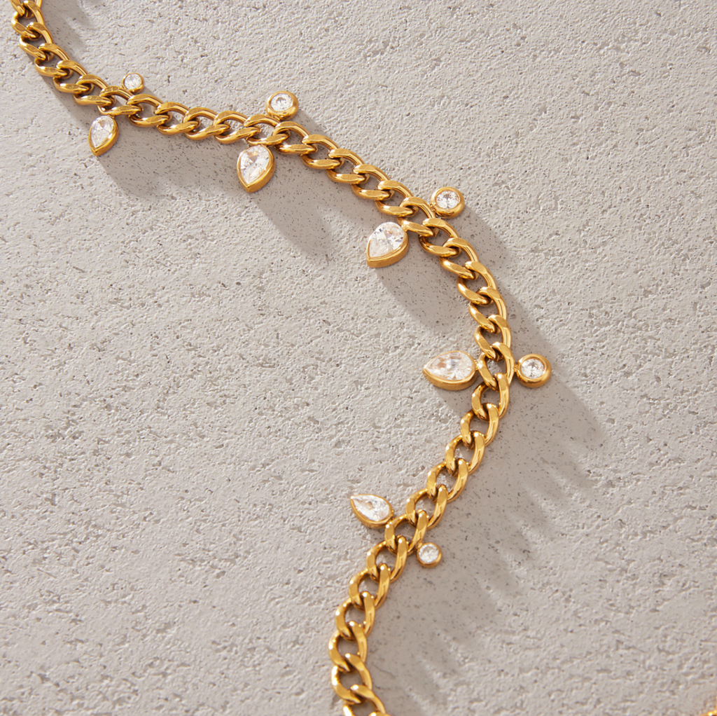 Lennox CZ Necklace Water Resistant