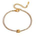 Initial Tennis Bracelet Water Resistant