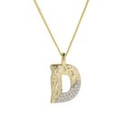 Mixed Metal Initial Necklace