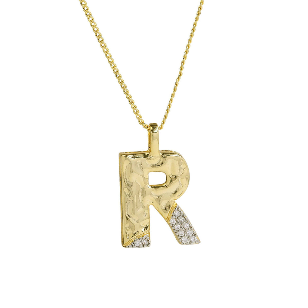 Mixed Metal Initial Necklace