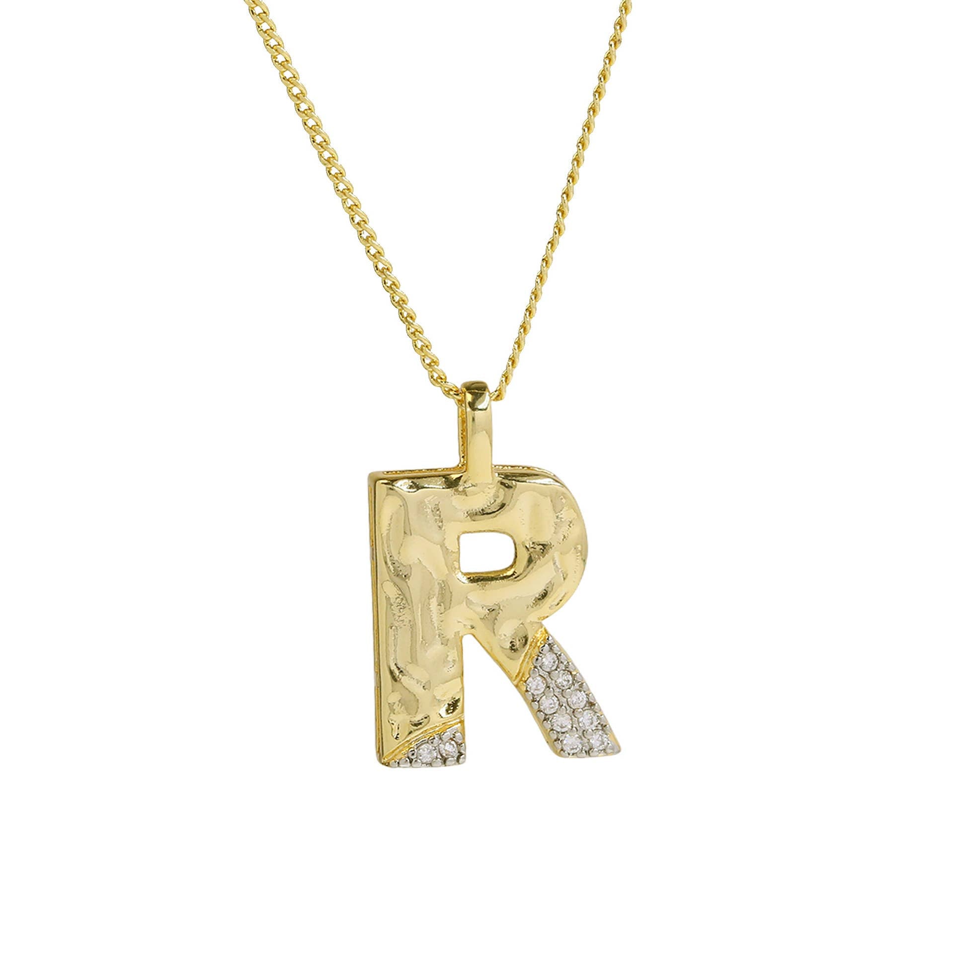 Mixed Metal Initial Necklace