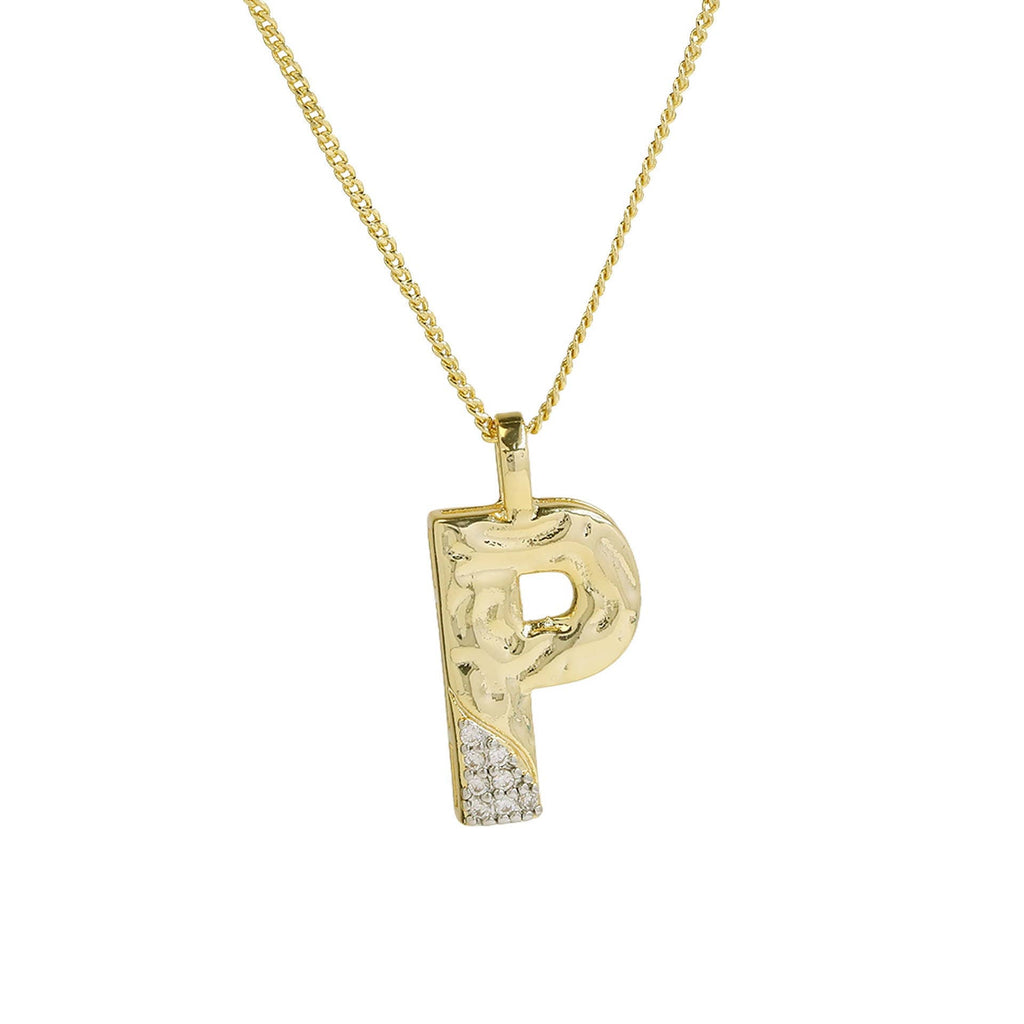 Mixed Metal Initial Necklace