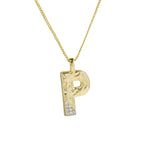 Mixed Metal Initial Necklace