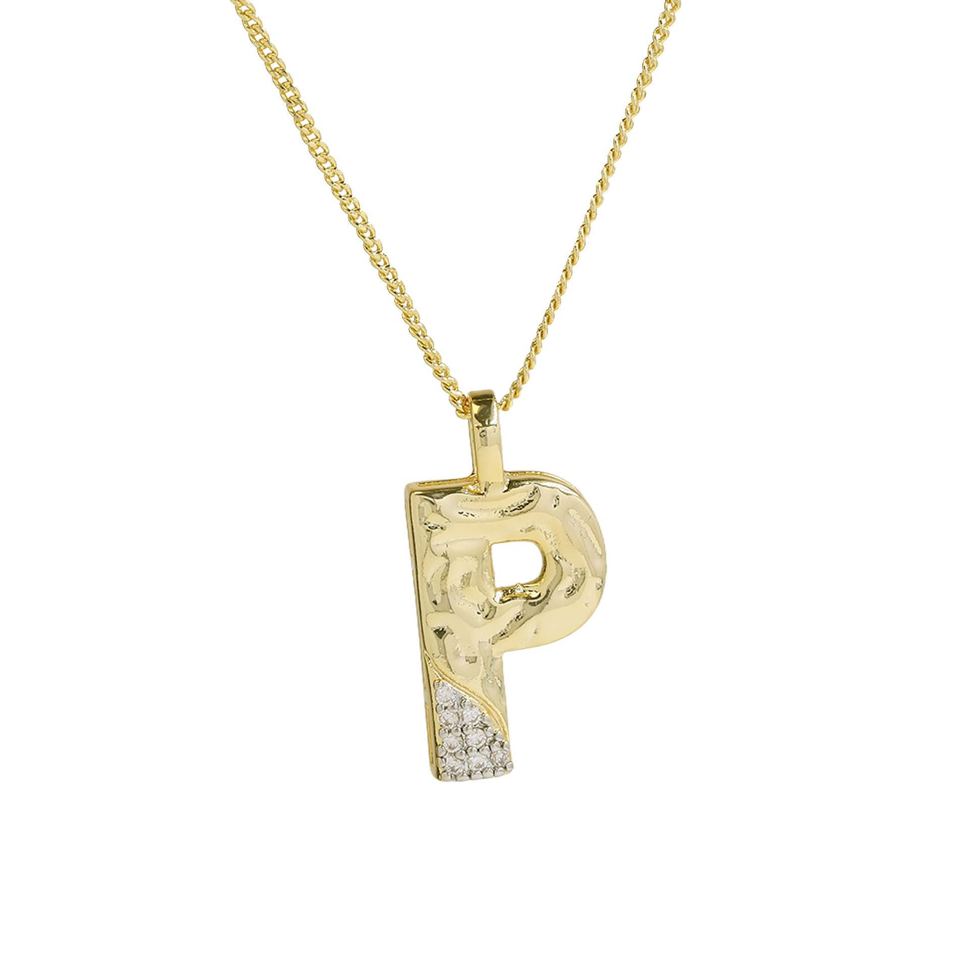 Mixed Metal Initial Necklace