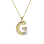 Mixed Metal Initial Necklace