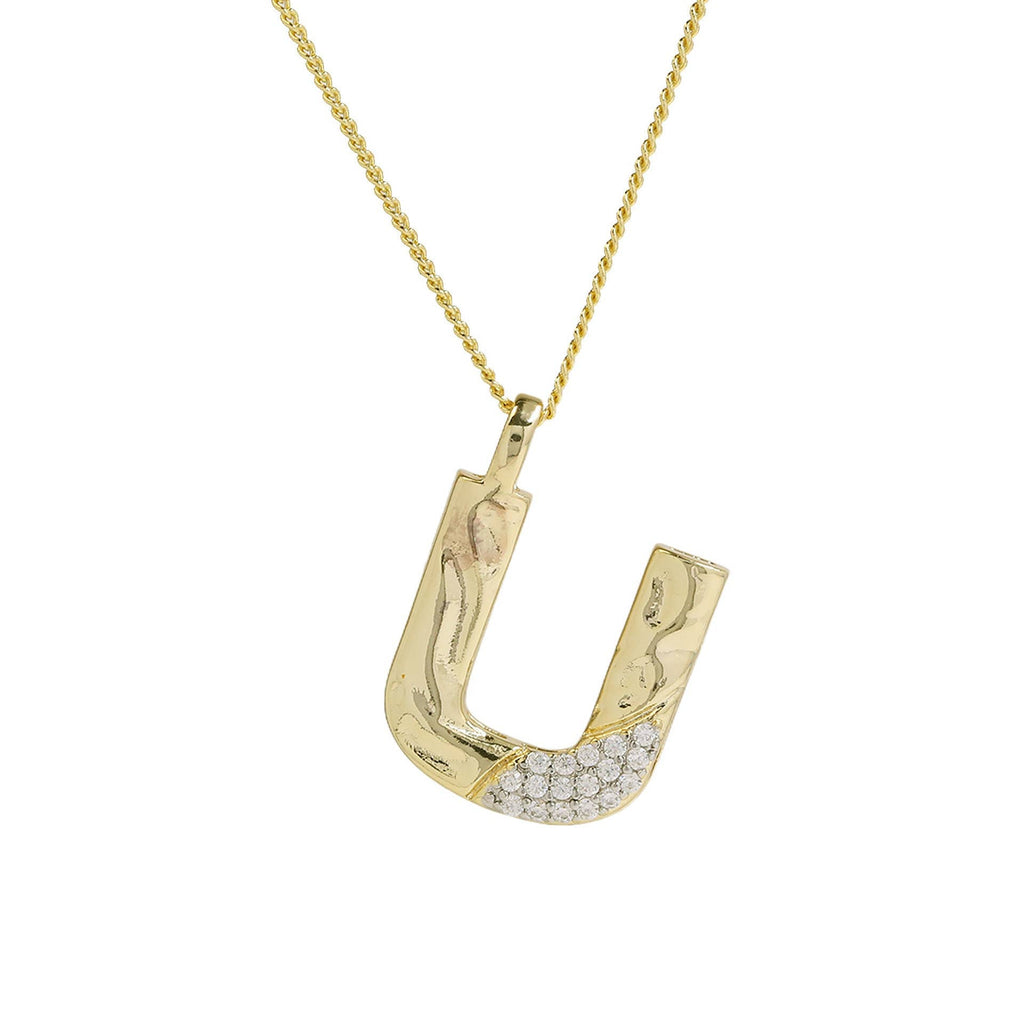 Mixed Metal Initial Necklace