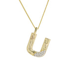 Mixed Metal Initial Necklace