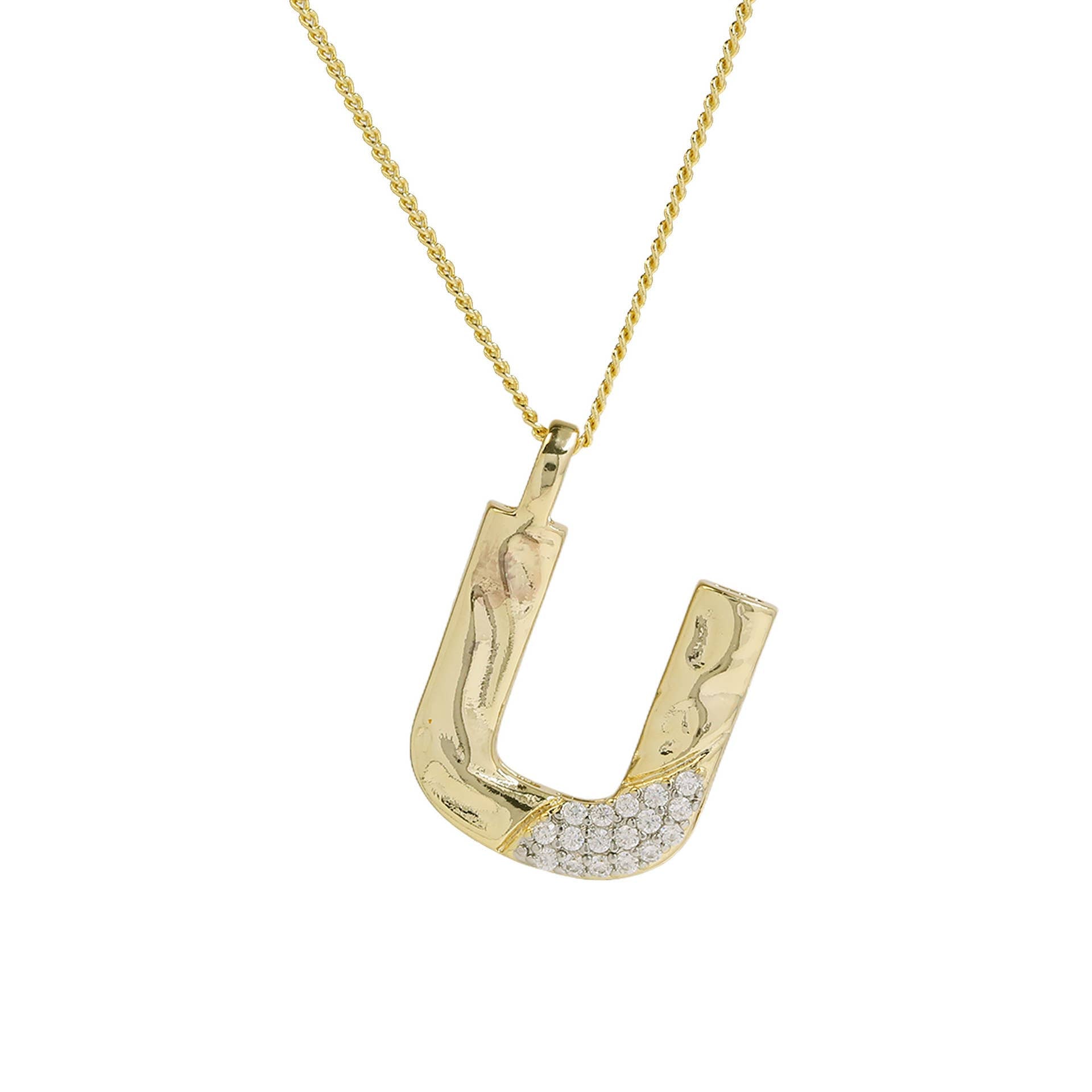 Mixed Metal Initial Necklace
