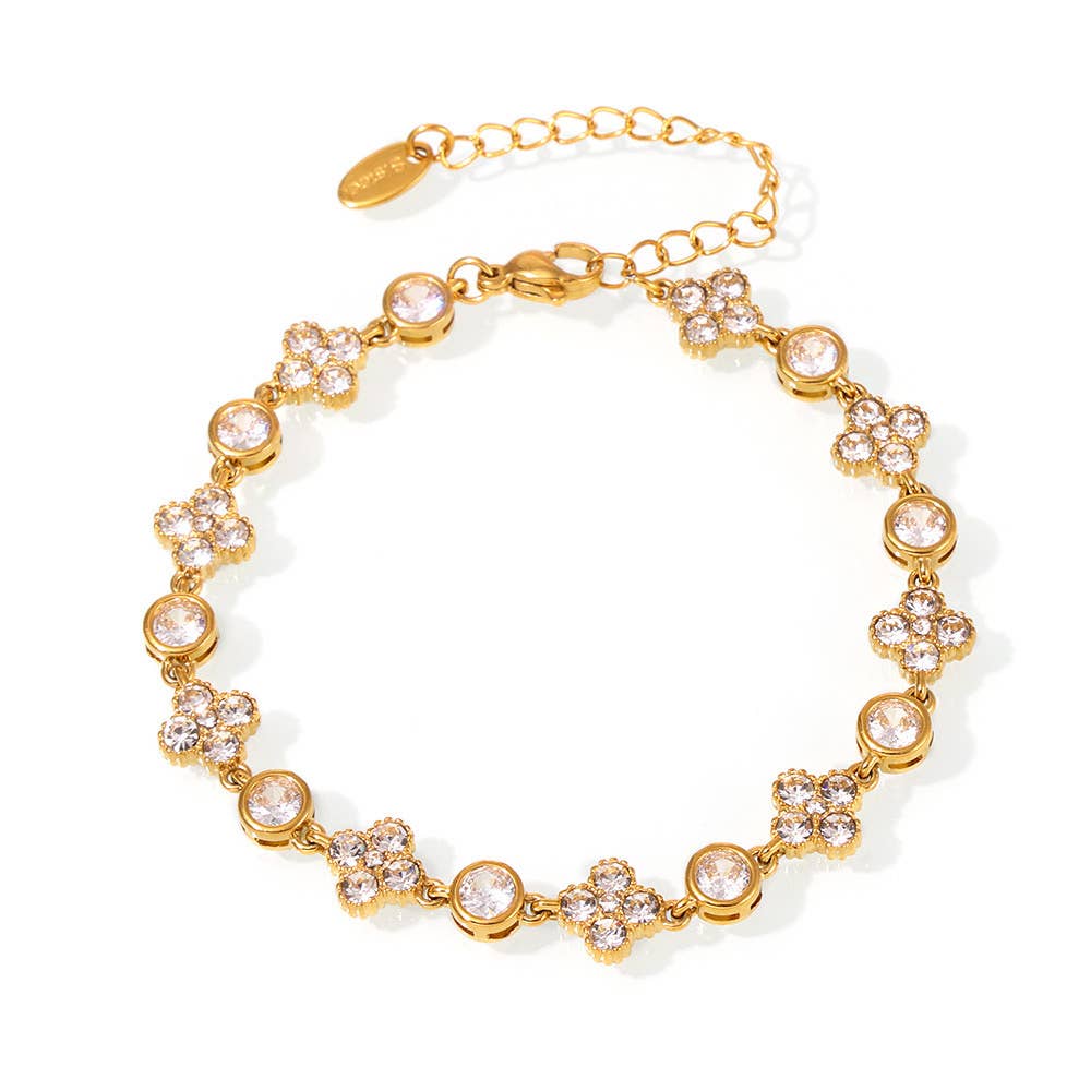 CZ Zircon Rhinestone Bracelet Water Resistant