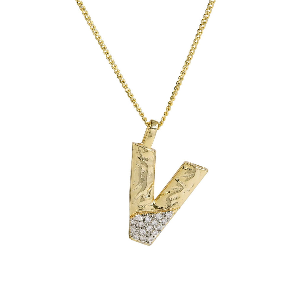 Mixed Metal Initial Necklace