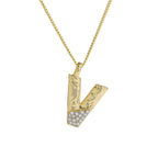 Mixed Metal Initial Necklace