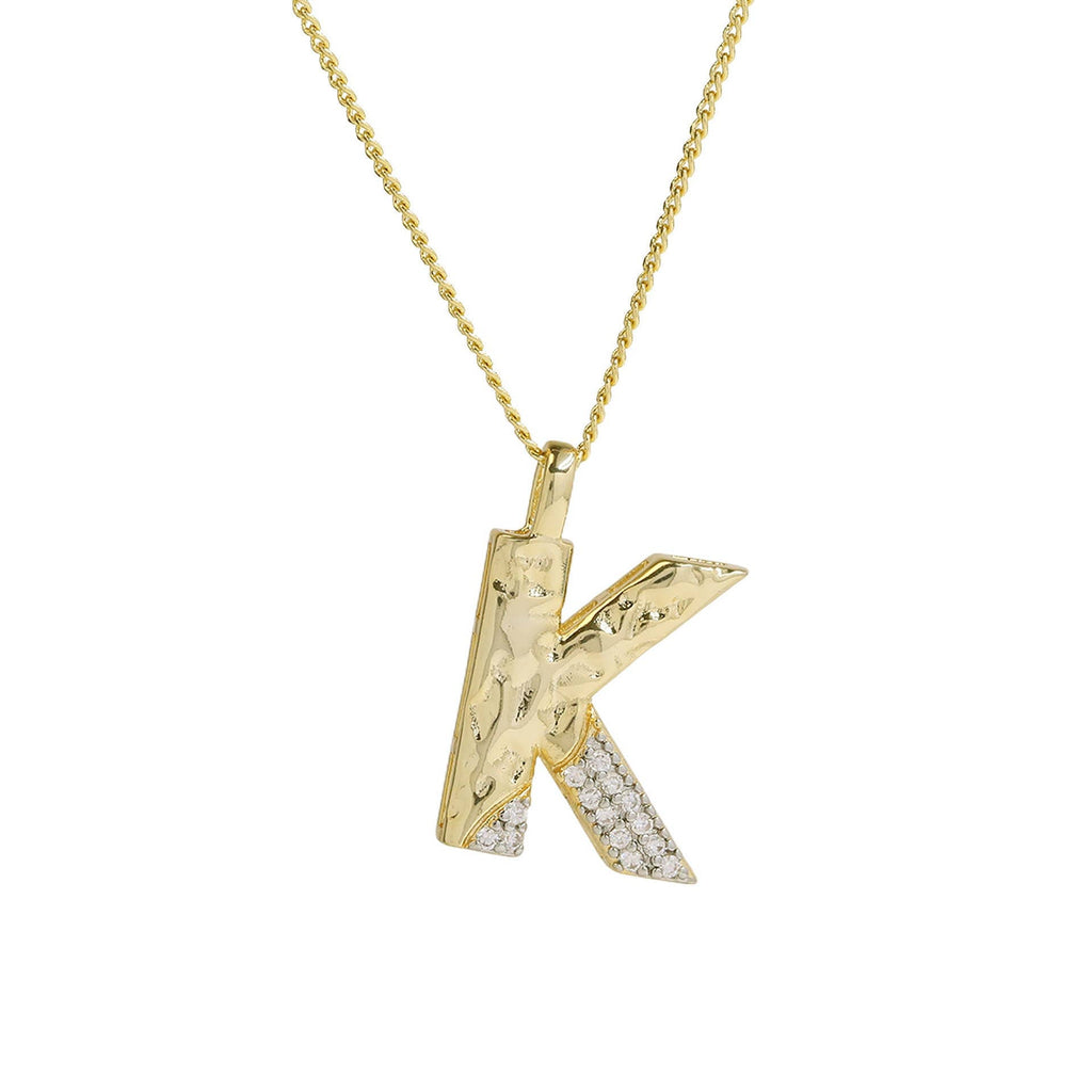 Mixed Metal Initial Necklace