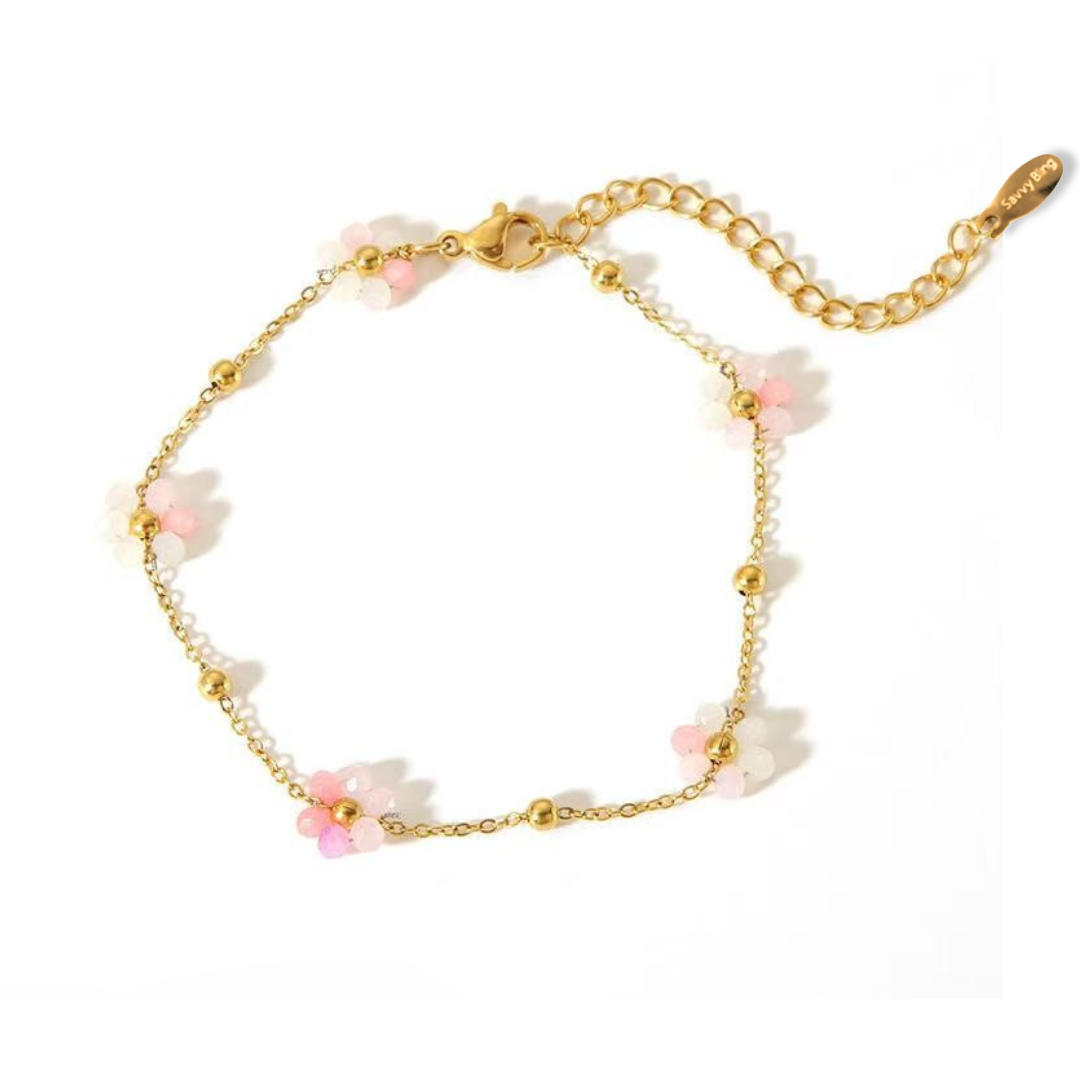 Flower Daisy Gold Spring Summer Bracelet Water Resistant