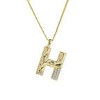Mixed Metal Initial Necklace