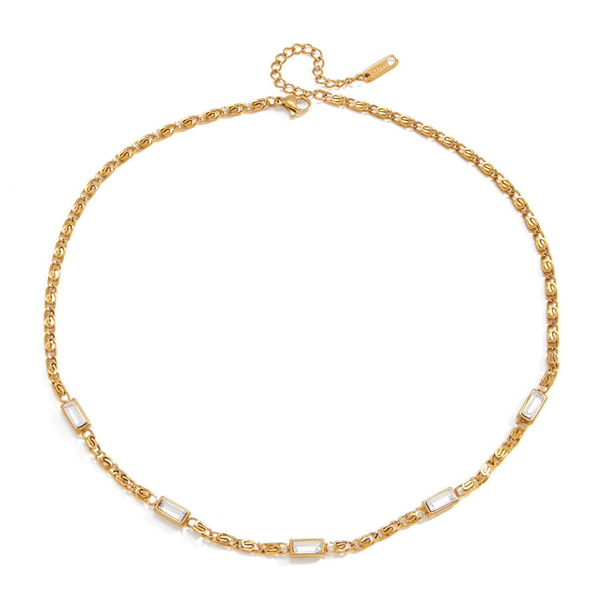 Starlight Baguette Necklace Water Resistant