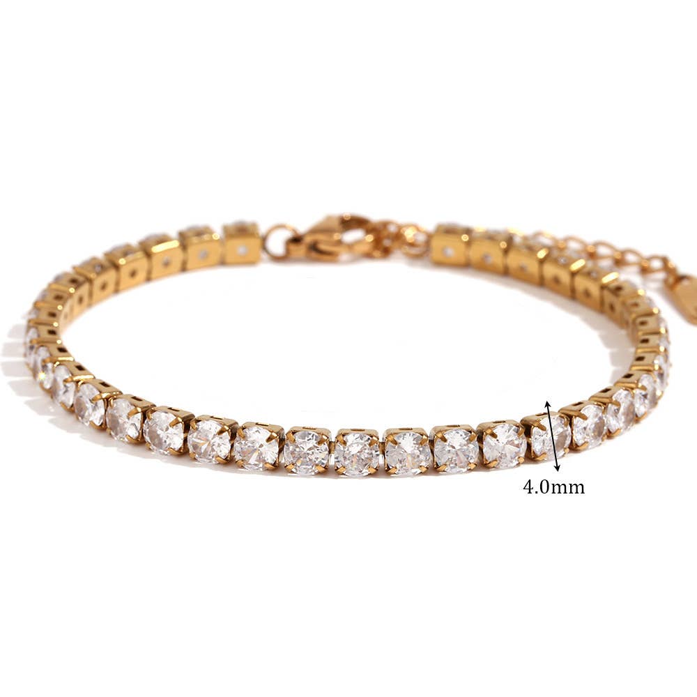 CZ Zircon Rhinestone Bracelet Water Resistant