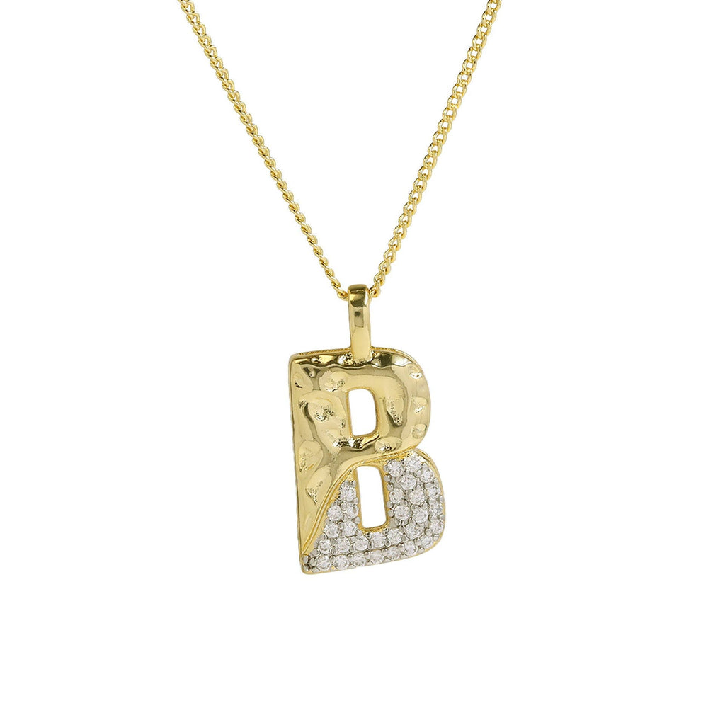 Mixed Metal Initial Necklace
