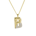 Mixed Metal Initial Necklace