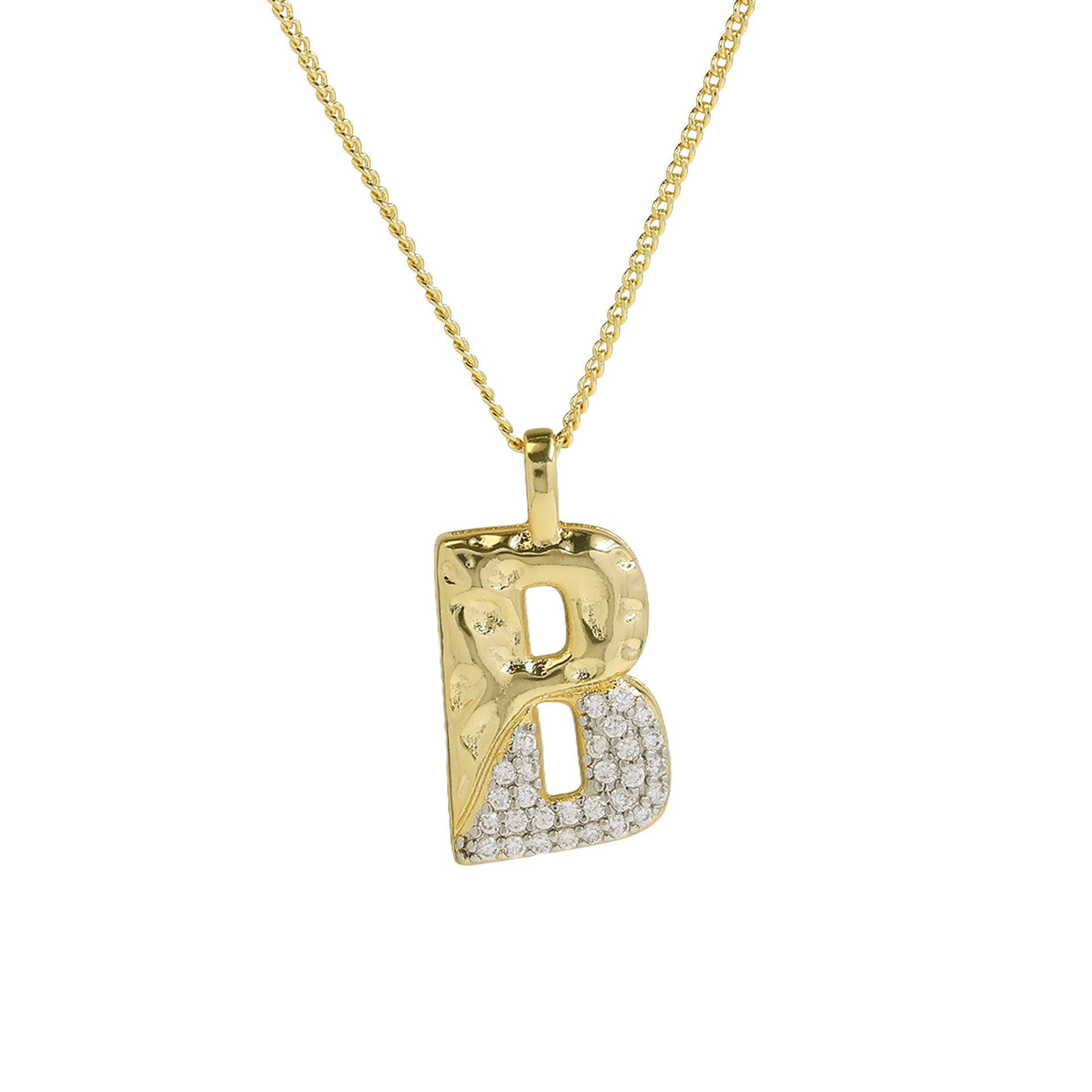 Mixed Metal Initial Necklace