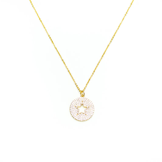 Star Pave' Pendant Necklace