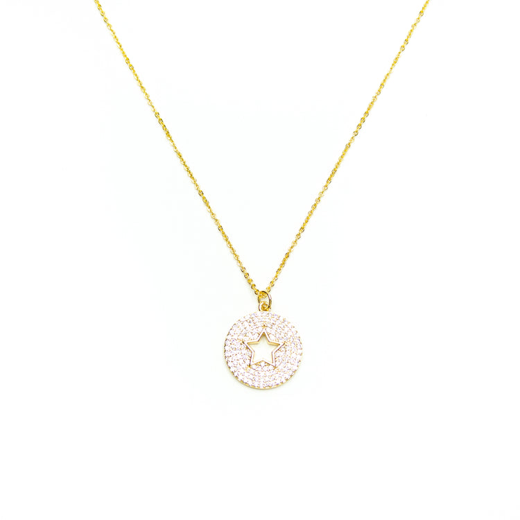 Star Pave' Pendant Necklace