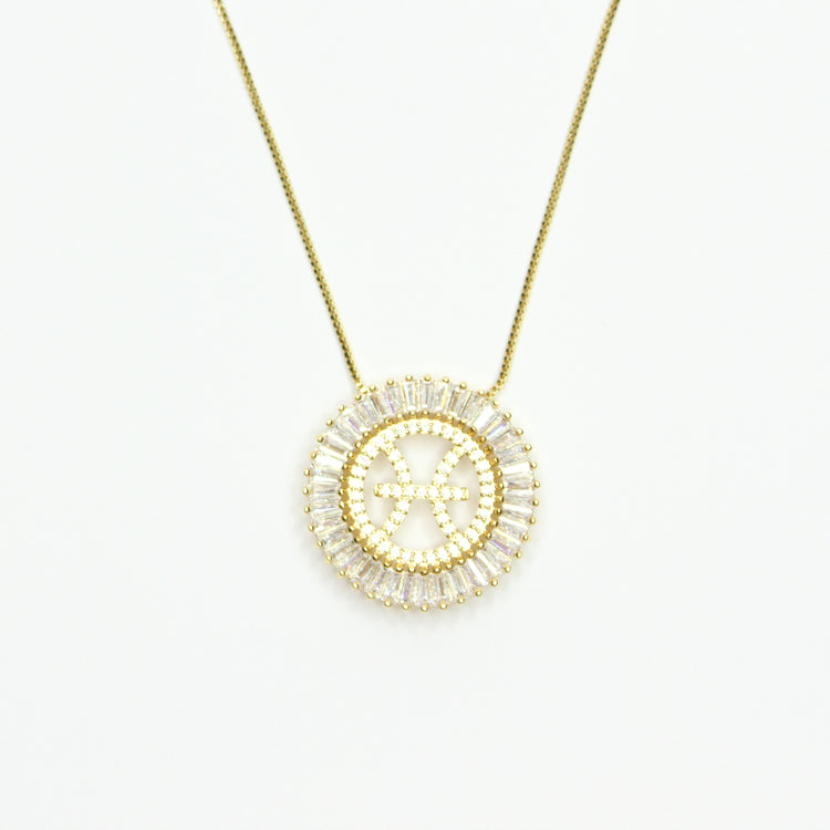 Zodiac Sunburst Necklace Gold Filled Necklace