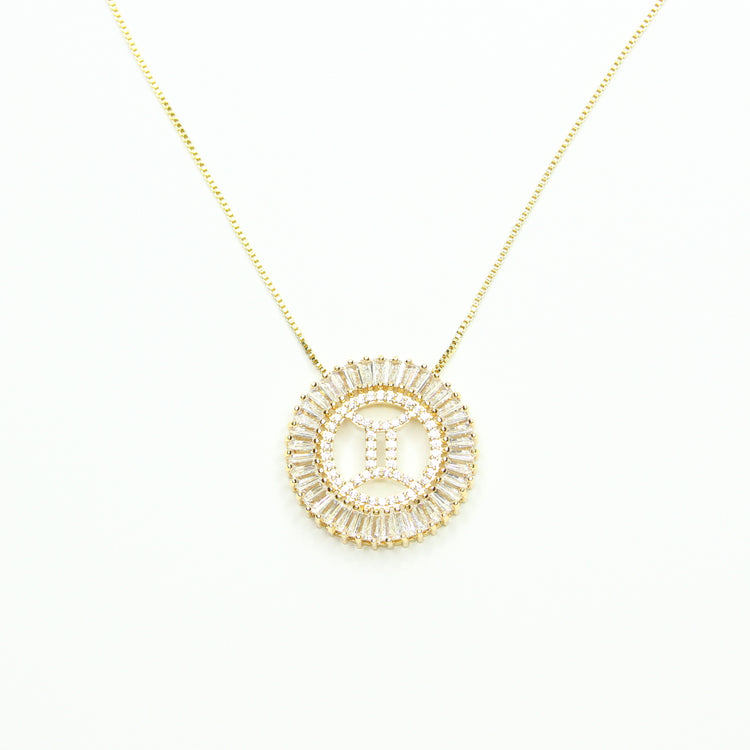 Zodiac Sunburst Necklace Gold Filled Necklace