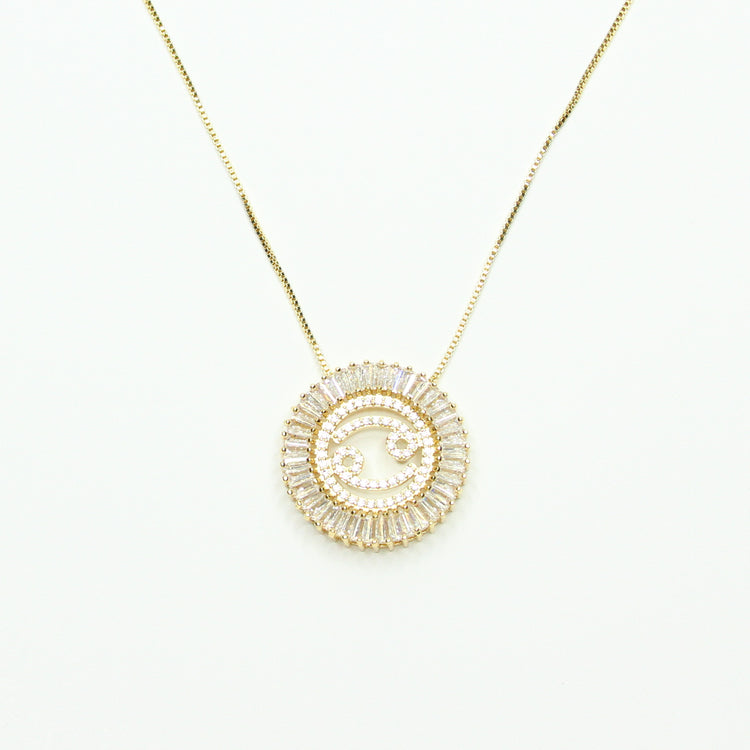 Zodiac Sunburst Necklace Gold Filled Necklace