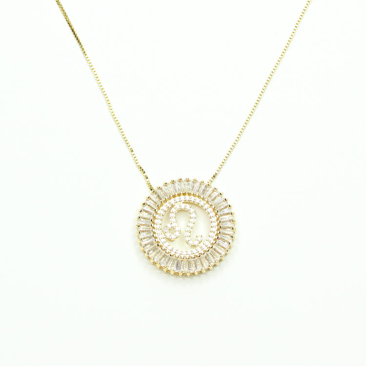 Zodiac Sunburst Necklace Gold Filled Necklace