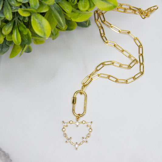 Heart Pave' Necklace